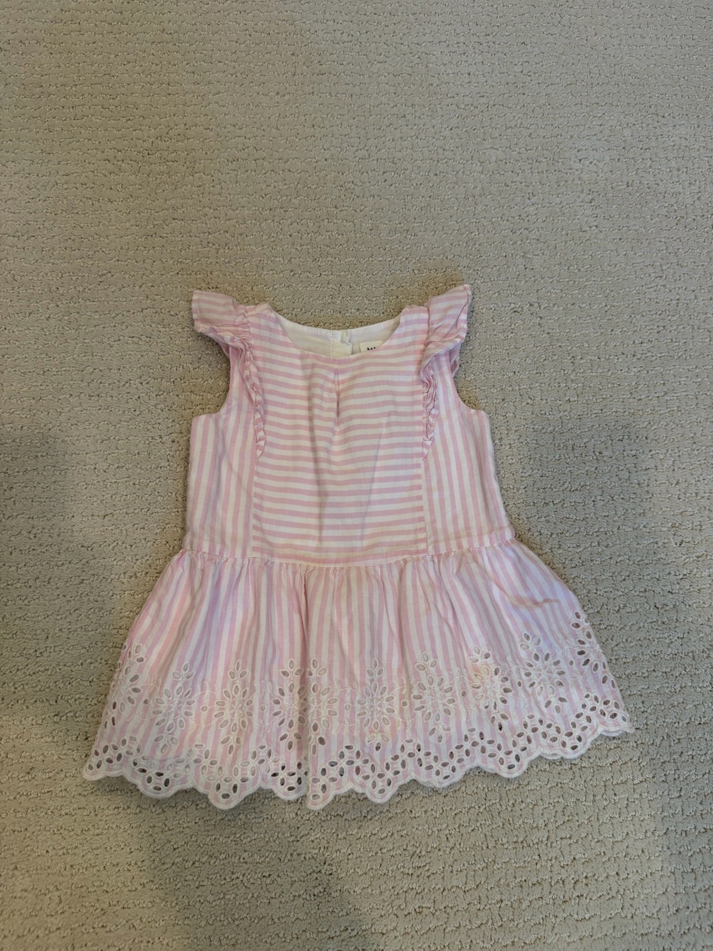 GAP Baby Pink and White Striped Dress